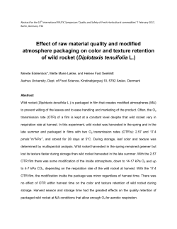 Effect of raw material quality and modified atmosphere packaging on