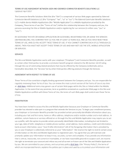 Terms of Use - Commuter Check Direct