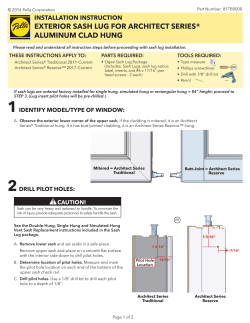 exterior sash lug for architect series&reg; aluminum clad hung