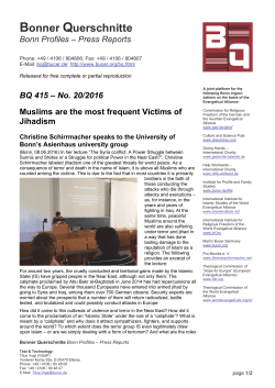 Bonner Querschnitte - Martin Bucer Seminar