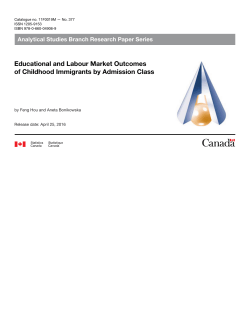 Educational and Labour Market Outcomes of Childhood Immigrants