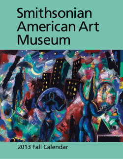 2013 Fall Calendar - Smithsonian American Art Museum