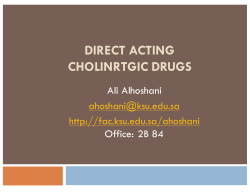 DIRECT ACTING CHOLINRTGIC DRUGS