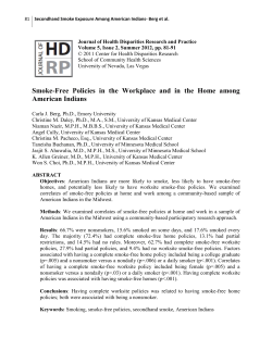 Smoke-Free Policies in the Workplace and in the Home among