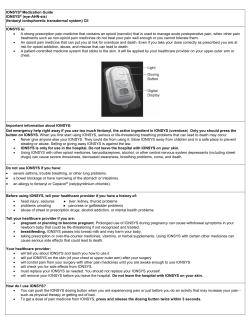 IONSYS &reg; Medication Guide