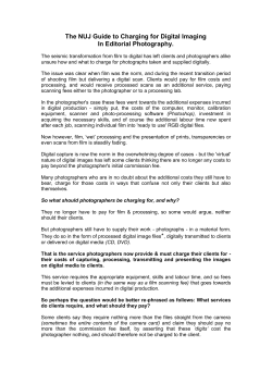 The NUJ Guide to Charging for Digital Imaging