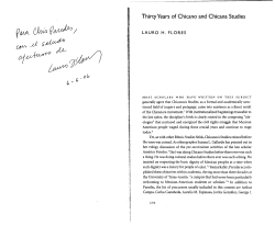 ThirtyYears of Chicano and Chicana Studies