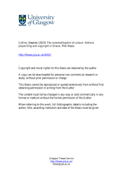 Collins, Stephen (2015) The commoditisation of culture: folklore