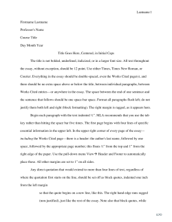 LCAD MLA TEMPLATE and Citation Guide_2014