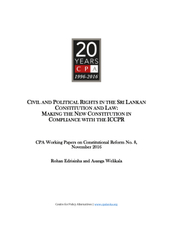 civil and political rights in the sri lankan constitution and law