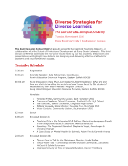 Diverse Strategies for Diverse Learners: Nov. 8, 2016