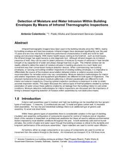 Detection of Moisture and Water Intrusion Within Building Envelopes