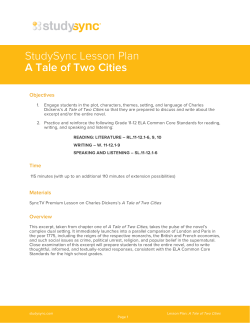 StudySync Lesson Plan A Tale of Two Cities