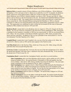 Major Roadways - City of St. Albert