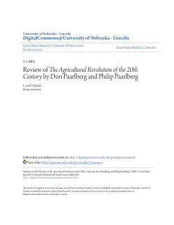 Review of The Agricultural Revolution of the 20th Century by Don