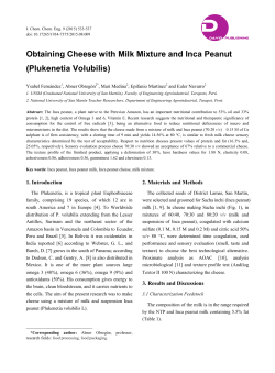 Obtaining Cheese with Milk Mixture and Inca Peanut (Plukenetia