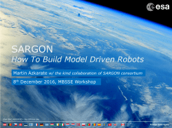 SARGON How to build Model Driven Robots