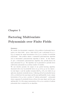 Factoring Multivariate Polynomials over Finite Fields