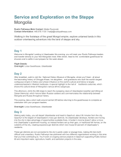 Service and Exploration on the Steppe Mongolia