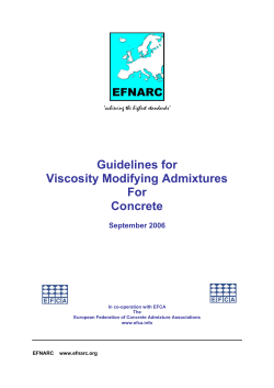 Guidelines for Viscosity Modifying Admixtures
