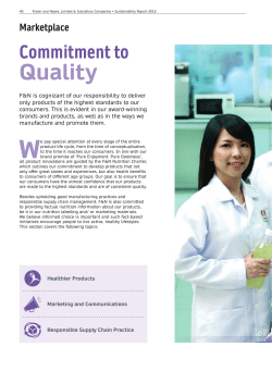 Quality - Fraser and Neave