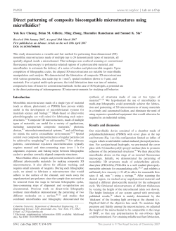 Direct patterning of composite biocompatible microstructures using