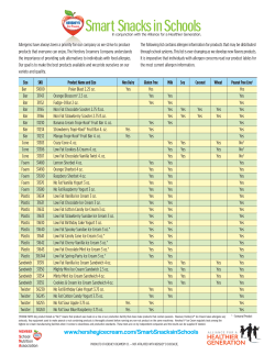 Smart Snacks in Schools