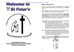 An Evangelical Lutheran Pastoral Redemptive Community