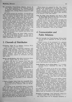 3. Channels of Distribution 4. Communication and Public