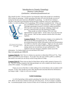 Introduction to Genetic Genealogy