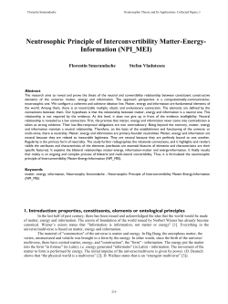 Neutrosophic Principle of Interconvertibility Matter