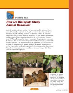 How Do Biologists Study Animal Behavior?