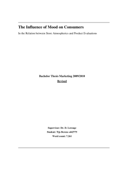 The Influence of Mood on Consumers