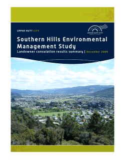 Southern hills environmental management study – landowner