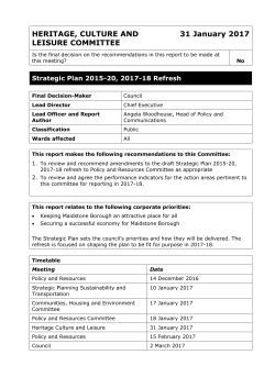 HERITAGE, CULTURE AND LEISURE COMMITTEE 31 January 2017