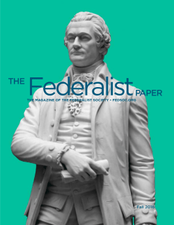 The Federalist Paper, Fall 2016