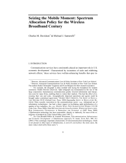 seizing the mobile moment: spectrum allocation policy for the