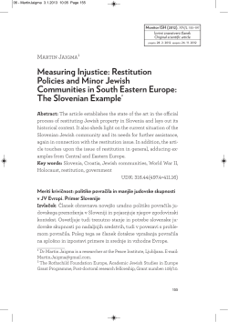 Measuring Injustice: Restitution Policies and Minor Jewish