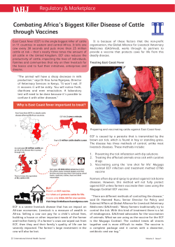 Combating Africa`s Biggest Killer Disease of Cattle through Vaccines