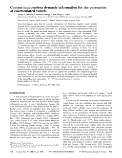 Context-independent dynamic information for the perception of