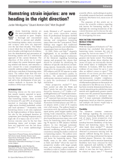 Hamstring strain injuries - Elite Sports Performance