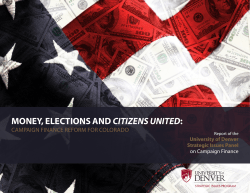 campaign finance reforms for Colorado