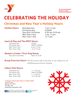 celebrating the holiday - YMCA of Greater Houston