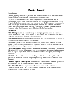 Mobile Deposit - Citizens National Bank