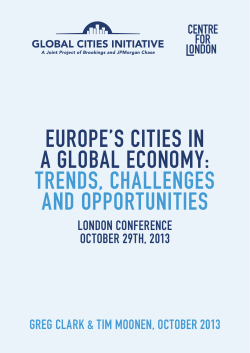 europe`s cities in a global economy: trends