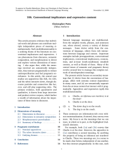 Conventional implicature and expressive content