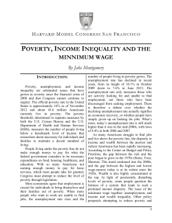 poverty, income inequality and the minnimum wage