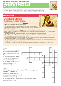 L2 Crossword 540 - First News for Schools