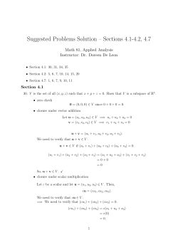 Suggested Problems Solution &ndash; Sections 4.1