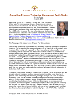 Compelling Evidence That Active Management